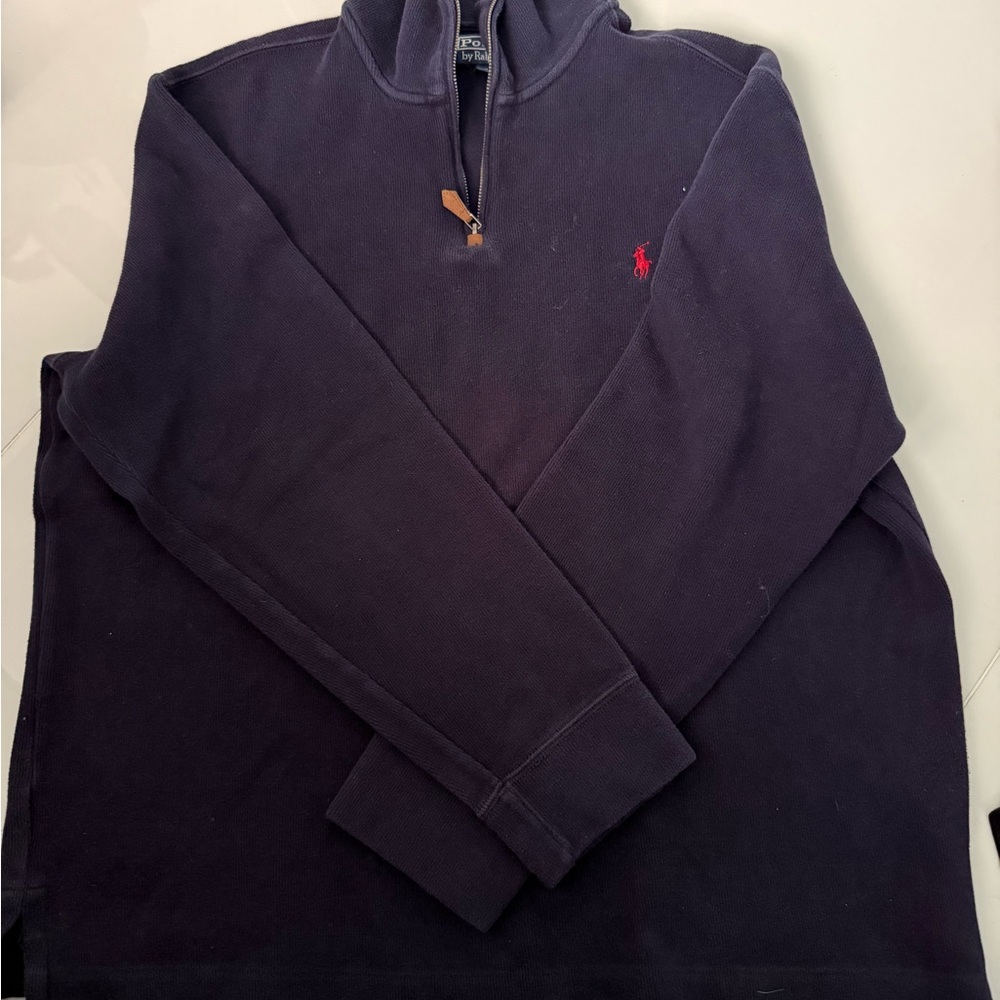 Ralph Lauren Navy Quarter-Zip Pullover